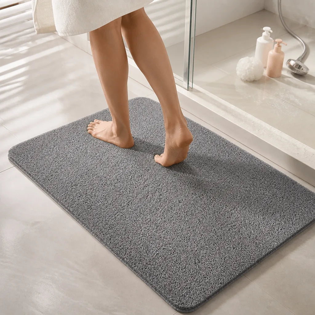 Cut-to-Fit Non-Slip Quick-Drain Shower Mat (Antimicrobial Protection)