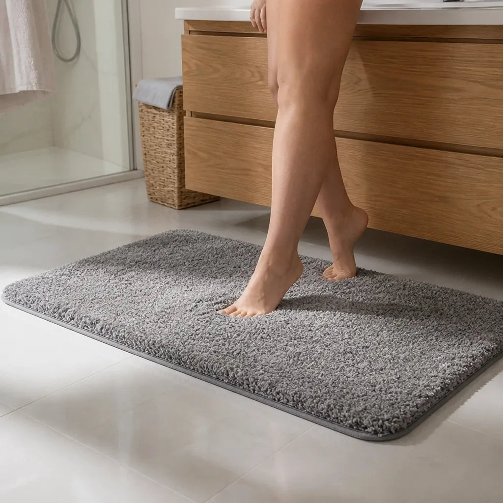Fur & Plush Non-Slip Rubber-Backed Bath Rug