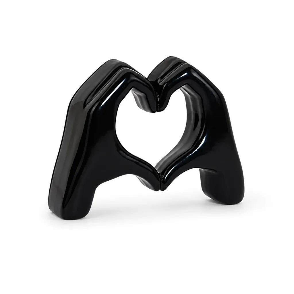 Heart-Shaped Finger Gesture Hand Sculpture for Wall or Desk