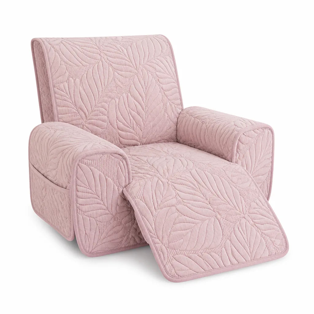 Leaf Pattern Recliner Cover With Anti-Slip Backing