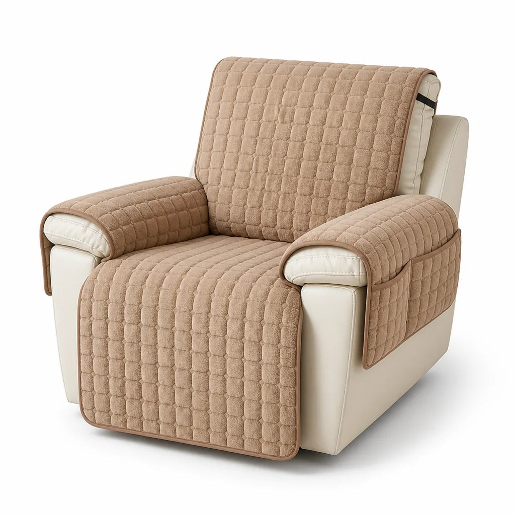 Quilted Non-Slip Recliner Cover with Side Pocket