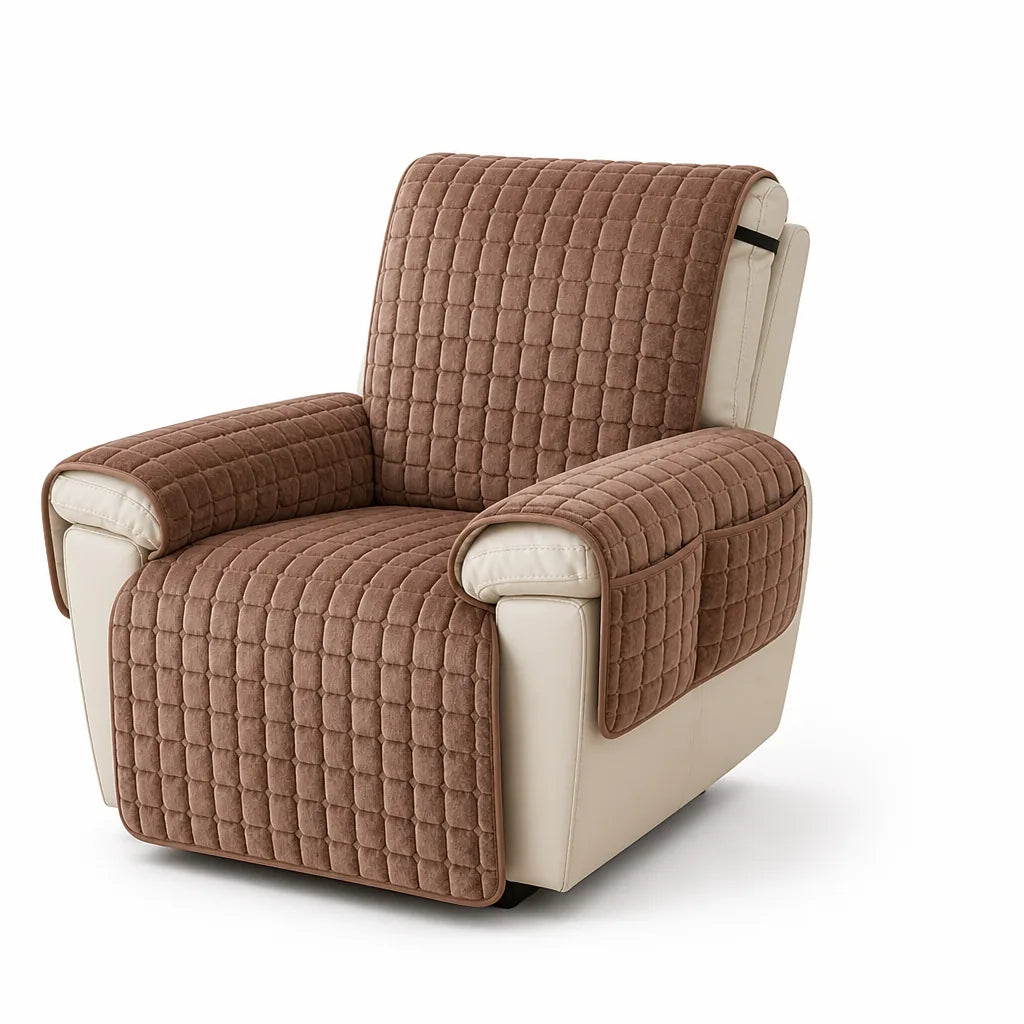 Quilted Non-Slip Recliner Cover with Side Pocket
