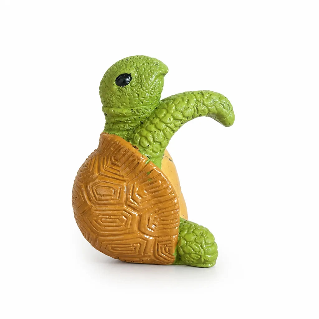 Resin Cartoon-Style Climbing Hanging Turtle Pot Ornament