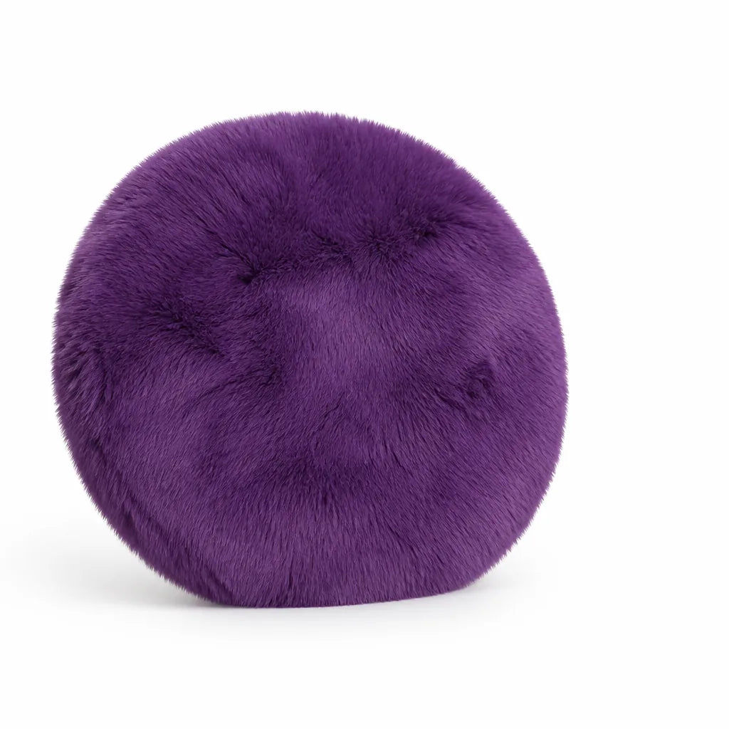 Round High-Density Velvet Plush Rug With Non-Slip Rubber Backing